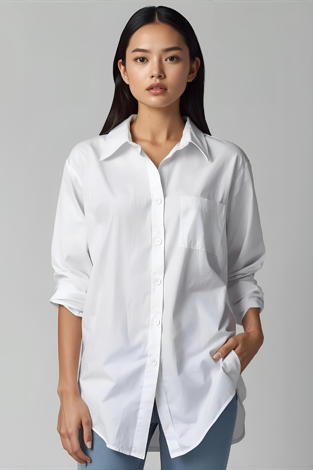 Unisex Oversized Button-Down Shirt